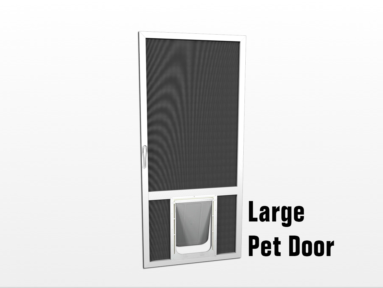 screen door with pet entrance