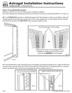 Installation Instructions Pca Products Screen Doors Pca Products