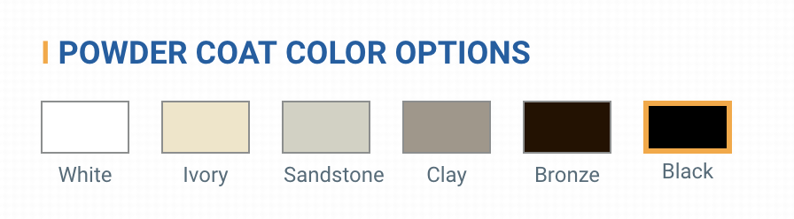 Powder Coat Finishes Swatches