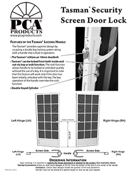 Installation Instructions Pca Products Screen Doors Pca Products