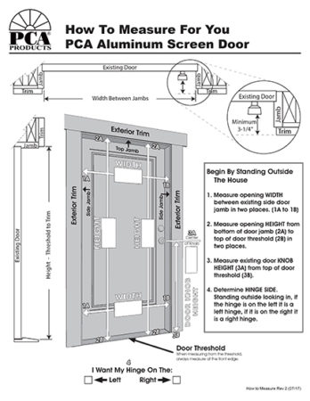 How To Measure For A Screen Door Pca Products