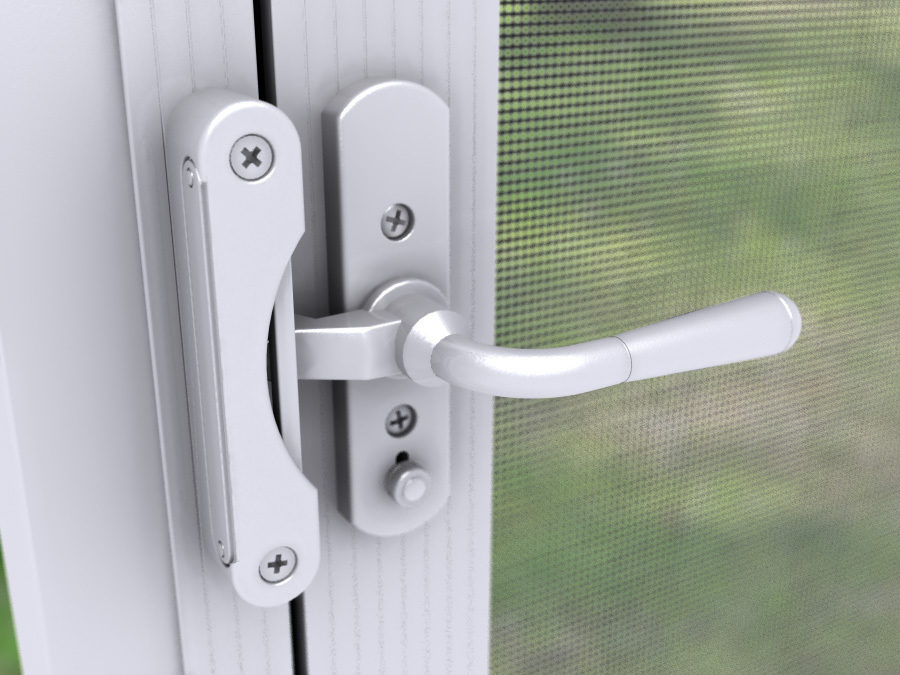 Black Plastic Screen Door Pull Handle – Modern Style, 3.75in Height, 2.25in Width, 1-Pack