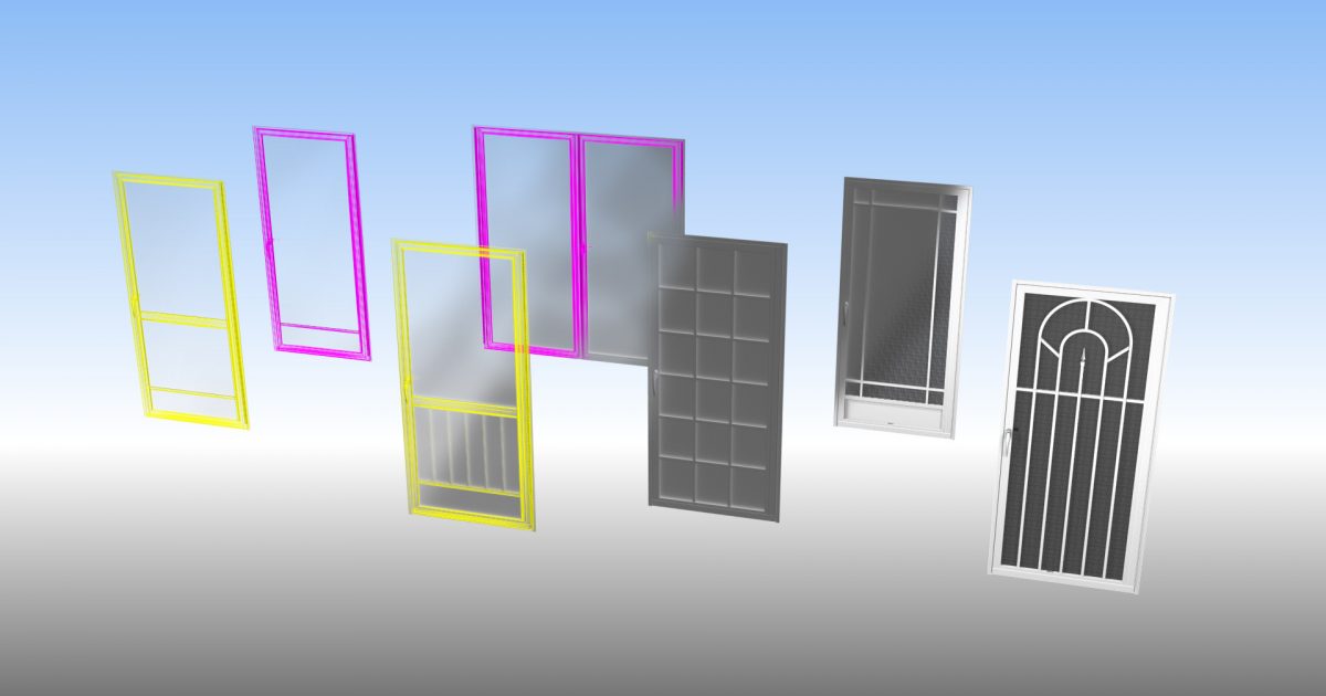 BIM Library Screen Door Revit Families PCA Products PCA Products