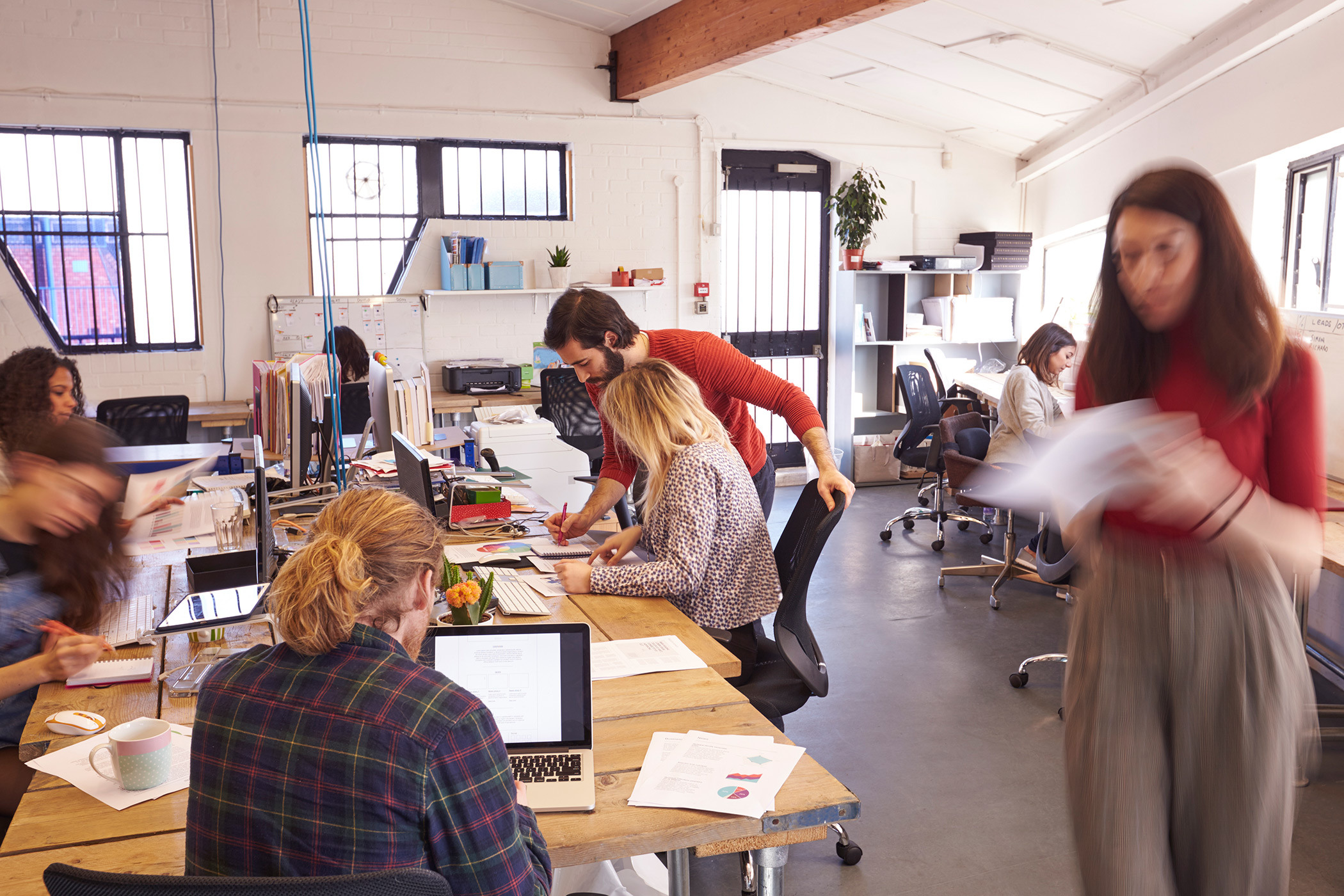 Employees enjoy screen doors